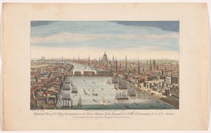 Vue générale de la ville de Londres, près de la rivière Thames - Robert Sayer
