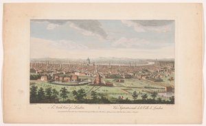 Vue de la ville de Londres depuis le nord (Londen) - Robert Sayer