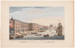 Vue de la douane sur la rivière Thames à Londres - Robert Sayer