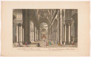 Vue intérieure de la cathédrale Saint-Paul à Londres - Robert Sayer