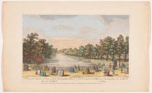 Vue du canal dans le parc Saint James à Londres, vue depuis la parade des Horse Guards (Londres) - Robert Sayer