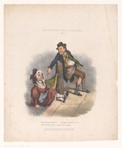 Caricature avec homme et femme ivres - Robert Seymour (attributed to)