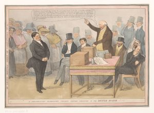 Caricature sur le British Museum - Robert Seymour (possibly)