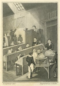 Nicholas Nickleby : Dotheboys Hall, gravé par Samuel Bellin (1799-1893)