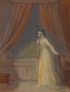 Juliette sur le point de prendre son somnifère