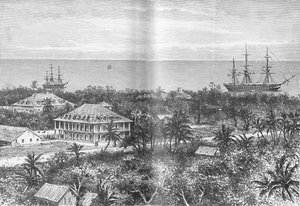 Le Palais de la Reine à Papeete, Tahiti, vers 1885, 1890 - Robert Taylor Pritchett