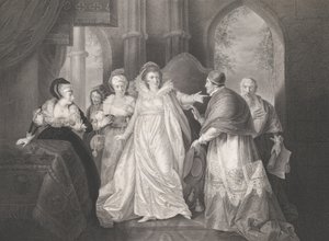 Reine Catherine, Cardinal Wolsey et Cardinal Campeius, publié pour la première fois en 1796, réédité en 1852 - Robert Thew