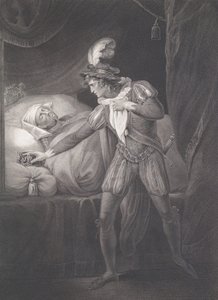 Le Palais de Westminster : Le roi Henri et le prince de Galles, première publication 1795, réédité en 1852 - Robert Thew