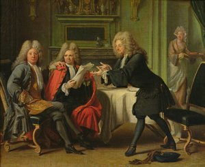 Bodin, le médecin du roi, en compagnie de Dufresny et Crebillon à la maison d