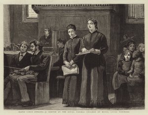 Filles aveugles chantant, une esquisse au Royal Normal College of Music, Upper Norwood - Robert Walker Macbeth