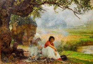 Jeune fille gitane - Robert Walker Macbeth