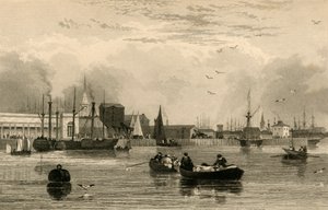 Liverpool, depuis la Mersey, No. III..., vers 1830 - Robert Wallis