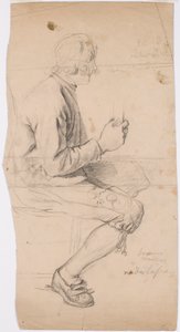 Jeune homme assis en costume de Taala - Robert Wilhelm Ekman