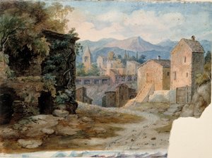 Ville de montagne italienne - Robert Wilhelm Ekman
