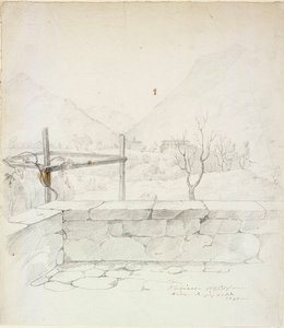 Vue de la villa où l