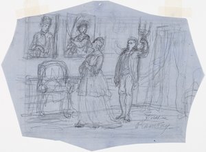 Mme Ramsay. Illustration du poème La vision du voyageur dans les récits de l