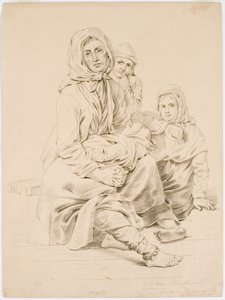 Une famille de mendiants de Taala, une femme avec trois enfants - Robert Wilhelm Ekman