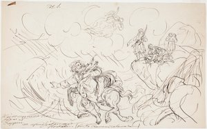 Le tir de Väinämöinen, esquisse pour une série de dessins sur le thème du Kalevala