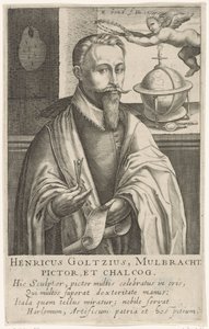 Portrait de Hendrik Goltzius, vers 1610 (gravure) - Robert Willemsz de Baudous