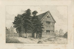 Madeley - Vieille maison : eau-forte, nd [1804-1875] (impression) - Robert William Buss