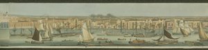Vue panoramique de la Tamise, de sa rive sud à Bermondsey montrant Stepney, 1823 - Robert the Elder Havell