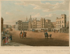 Vue des Chambres des Lords et des Communes depuis Old Palace Yard - Robert the Elder and Younger Havell