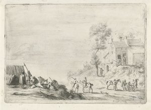 Soldats près d