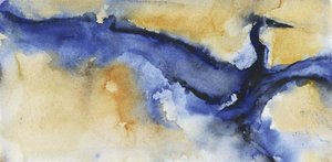 Héron bleu abstrait