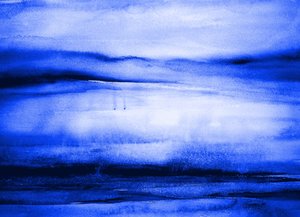 Horizon bleu profond