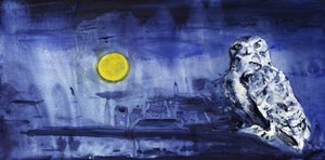 Le hibou des neiges au clair de lune - RodMacIver