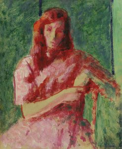 Une jeune fille triste (La Dame en rouge)