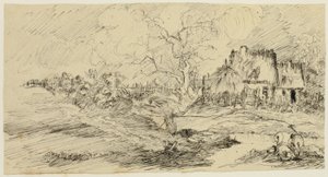 Paysage de campagne - Rodolphe Bresdin