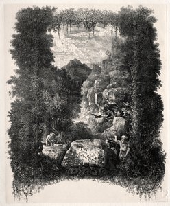 Premier frontispice pour Fables et Contes de fées par Thierry-Faletans - Rodolphe Bresdin