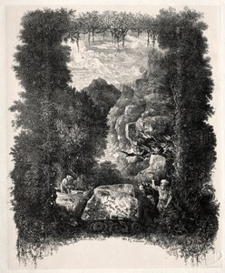 Premier frontispice pour Fables et Contes de fées par Thierry-Faletans, 1868 - Rodolphe Bresdin