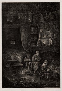 Intérieur flamand - Rodolphe Bresdin