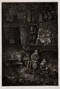 Intérieur flamand, 1856 - Rodolphe Bresdin