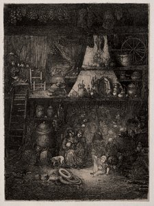 Intérieur paysan en Haute-Garonne - Rodolphe Bresdin