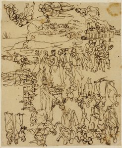 Feuille de croquis : La vie du Christ - Rodolphe Bresdin