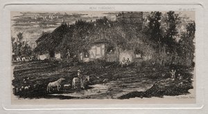 La cour de ferme, 1861 - Rodolphe Bresdin