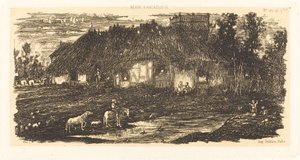 La Cour de ferme - Rodolphe Bresdin