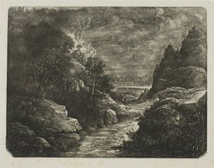 Le ruisseau dans la gorge - Rodolphe Bresdin