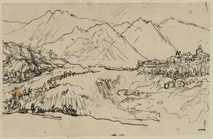 Village de montagne - Rodolphe Bresdin