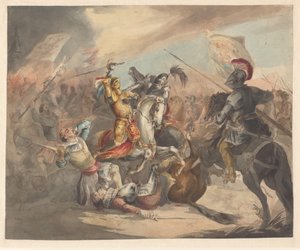 Bataille avec des chevaliers