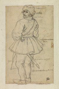 Homme vu de dos (verso) - Roelandt Jacobsz and Bruegel Pieter the Elder Savery