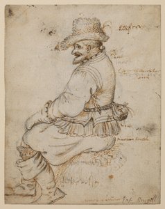 Bourgeois assis (recto)