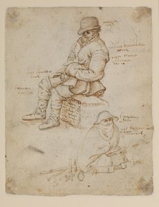 Deux figures assises (verso) - Roelandt Jacobsz. Savery