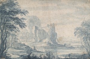 Paysage avec Pêcheur et Chasseur de Canards - Roelandt Savery