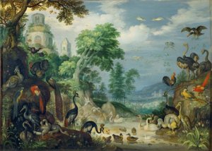 Paysage avec des oiseaux - Roelandt Savery