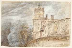 Château avec forêt à gauche. Château de Schwamenburg? - Roelant Savery