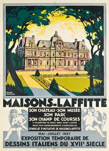 Affiche publicitaire pour Maisons Laffitte
